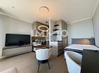 Dem Himmel so nah: Elegant möbliertes Studio im 42. Stock mit Cityblick (Pool, Gym, Spa, Lounges), 1749.86 €, Immobilien-Wohnungen in 1220 Donaustadt