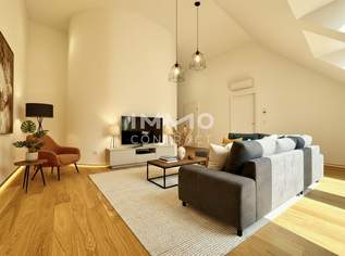 Iconic Living: 4-Zimmer-Luxus-Penthouse mit imposanter Raumhöhe und stilvoller Architektur, 2950 €, Immobilien-Wohnungen in 1130 Hietzing