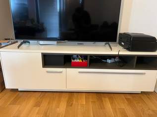 TV-Schrank / Kommode in weiss grau hochglanz