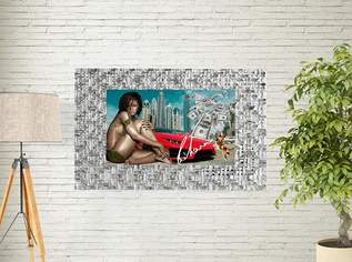RIHANNA in Dubai.  Signierte Wanddekoration. Rihanna Souvenir. Geschenkidee! Wandbild für Wohnraum, Küche, Bad, Schlafzimmer! Import. NEU!  