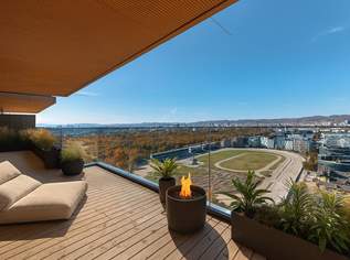 Leben wie im Luxus-Hotel mit Roof-Top-Pool und Concierge-Service - Unverbaubarer Weitblick über den Grünen Prater vom 25. Stock, 1790000 €, Immobilien-Wohnungen in 1020 Leopoldstadt