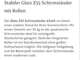 Glatz Z55 Schirmsockel mit Rollen