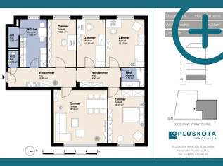 5 Zimmer separat begehbar | WG-tauglich | Nähe Krottenbachstraße, 2259.19 €, Immobilien-Wohnungen in 1190 Döbling