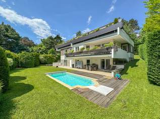 Luxuriöse Villa mit Panorama-Blick in den Pötzleinsdorfer Schloßpark, Wellnessoase und Gartenidylle, 3995000 €, Immobilien-Häuser in 1180 Währing