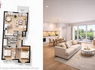 Freundliche 3-Zimmer-Wohnung mit Balkon im Neubau – ruhiges Wohnhaus mit 7 Einheiten, 380000 €, Immobilien-Wohnungen in 1110 Simmering