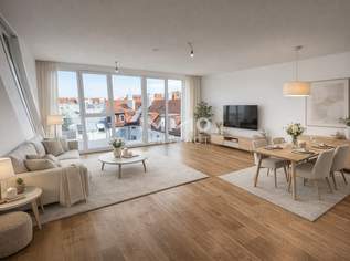Großzügige 3-Zimmer-DG-Maisonette mit Terrasse & U-Bahn-Näh, 998500 €, Immobilien-Wohnungen in 1120 Meidling