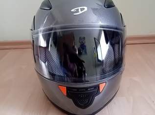 Motorradhelm mit Klappfunktion + Originalsack  von Fa. Diablo Gr. S.   UNISEX  Silbergrau, 36 €, Kleidung & Schmuck-Herrenkleidung in 3430 Gemeinde Tulln an der Donau