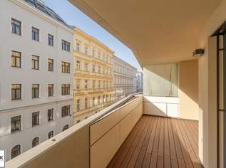 Ab 1.8.: hochwertige 2 Zimmer Neubauwohnung mit Loggia (Abendsonne), Bad mit Dusche & Badewanne!, 1259.99 €, Immobilien-Wohnungen in 1020 Leopoldstadt