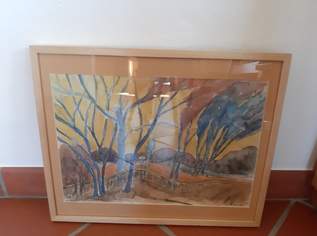 Aquarell hinter Glas im Holzrahmen Buche, signiert, 50 €, Marktplatz-Antiquitäten, Sammlerobjekte & Kunst in 4611 Buchkirchen Aquarell hinter Glas im Holzrahmen Buche, signiert, 50 €, Marktplatz-Antiquitäten, Sammlerobjekte & Kunst in 4611 Buchkirchen