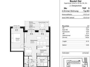 Attraktive 2 Zimmer-Wohnung mit Loggia und Balkon, 681.71 €, Immobilien-Wohnungen in 8020 
