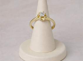 Solitär Diamantring aus 585er-Gelbgold Diamant 0,20 ct. W/ SI, 420 €, Kleidung & Schmuck-Accessoires, Uhren, Schmuck in Deutschland