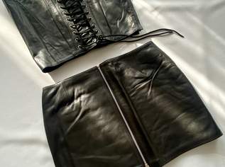 Leder Minirock schwarz von Crazy Outfits