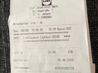 Lidl Handy aufladen 20 Euro , 15 €, Marktplatz-Computer, Handys & Software in Deutschland