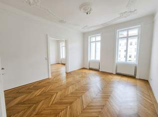 Licht, Eleganz und Großzügigkeit - Großzügige 3,5-Zimmer-Altbauwohnung mit Fischgrätparkett und Stuck in Bestlage - Florianigasse, 2506.38 €, Immobilien-Wohnungen in 1080 Josefstadt