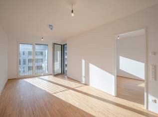 Hofruhelage: Moderne 2-Zimmer Wohnung mit Loggia nahe Donau, 999 €, Immobilien-Wohnungen in 1200 Brigittenau