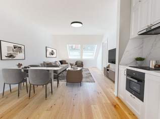 Erstbezug! Moderne Dachgeschosswohnungen samt Freiflächen in Ruhelage, 398000 €, Immobilien-Wohnungen in 1050 Margareten
