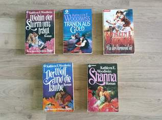 5 Romane von Kathleen E. Woodiwiss in deutscher Erstausgabe