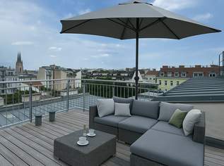 Traumblick! Urbanes Wohnen– 1,5-Zimmer-Juwel im 7. Bezirk mit riesiger Dachterrasse, 469000 €, Immobilien-Wohnungen in 1070 Neubau