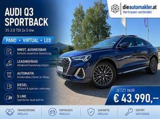 Q3 Sportback 35 2.0 TDI 2x S line |PANO|VIRTUAL|LED|, 43990 €, Auto & Fahrrad-Autos in 9300 Sankt Veit an der Glan