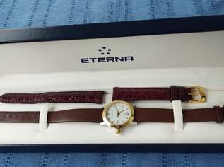Damen-Armbanduhr ETERNA Matic -Kontiki- mit goldener Lünette, UNBENUTZT