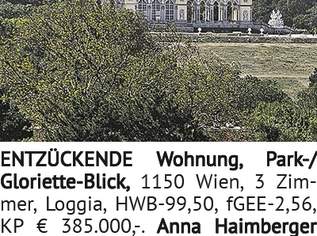 ENTZÜCKENDE Wohnung, Park-/, 385000 €, Immobilien-Wohnungen in 1150 Rudolfsheim-Fünfhaus