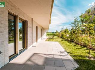 Provisionsfreier Erstbezug - 3.Zimmer mit Garten in absoluter Grünruhelage mit Geothermie - "Hirschfeld", 425000 €, Immobilien-Wohnungen in 1210 Floridsdorf