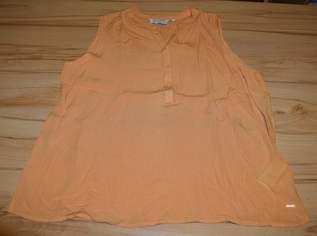 Denim Tom Tailor ärmelloses Damen-Shirt orange Größe XL