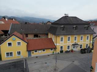 Gebäudeensemble im Zentrum Wohnhaus und Café mit Pension sowie imposantem Stadl und Garten, 579000 €, Immobilien-Häuser in 8670 Krieglach