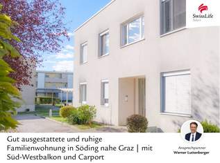 Gut ausgestattete und ruhige Familienwohnung in Söding nahe Graz | mit Süd-Westbalkon und Carport, 298000 €, Immobilien-Wohnungen in 8151 Hitzendorf