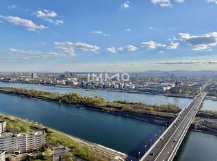 Prater, Stephansdom & Donau: Exklusive Eckresidenz mit unverbaubarem Fernblick. DC2 Tower, 3100 €, Immobilien-Wohnungen in 1220 Donaustadt