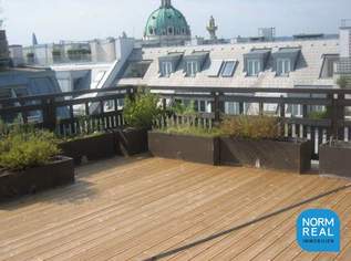 Dachgeschoß mit großer Terrasse, 1847.93 €, Immobilien-Wohnungen in 1040 Wieden