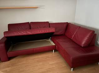 Ledersofa rot mit Bettkasten, 350 €, Haus, Bau, Garten-Möbel & Sanitär in 6300 Stadt Wörgl