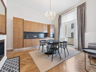 Stilvolle 3-Zimmer Wohnung im begehrten Servitenviertel – komplett möbliert mit 2 Balkonen, 2442 €, Immobilien-Wohnungen in 1090 Alsergrund