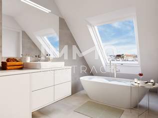 Wohnen im Dachgeschoß! 3 Zimmer, 2 Bäder en-suite! NEUBAU!, 974100 €, Immobilien-Wohnungen in 1160 Ottakring