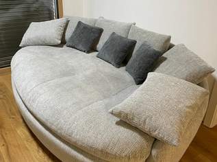 Sofa/Couch Aruba silber - nahezu NEU