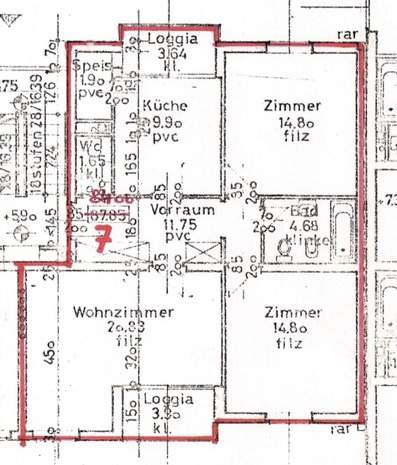 3-Zimmer-Wohnung (WG-tauglich) 3-Zimmer-Wohnung (WG-tauglich)