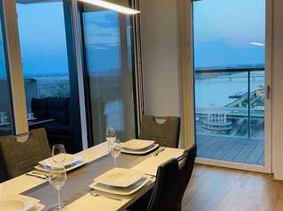 ✨ Exklusive Marina Tower | Hochgeschoss 3-Zimmer Wohnung mit direktem Donau-Blick | Voll möbliert | Befristet vermietet bis 31.07.2028 | Top Investment oder Eigennutzung ++++, 800000 €, Immobilien-Wohnungen in 1020 Leopoldstadt