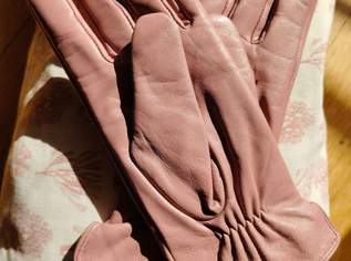 Leder/ Warm-Handschuhe Dunkelrosa Leder/ Warm-Handschuhe Dunkelrosa