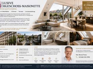 LUXUS-DACHGESCHOSS-MAISONETTE IM BOTSCHAFTSVIERTEL | 173 m² | 5 ZIMMER | TERRASSE, 1996000 €, Immobilien-Wohnungen in 1030 Landstraße
