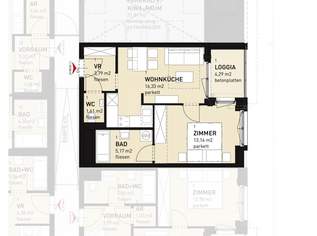 Neubauwohnung 2-Zimmer inkl Loggia, Küche und Kellerabteil /HS17 Top B-01, 729 €, Immobilien-Wohnungen in 1100 Favoriten Neubauwohnung 2-Zimmer inkl Loggia, Küche und Kellerabteil /HS17 Top B-01, 729 €, Immobilien-Wohnungen in 1100 Favoriten
