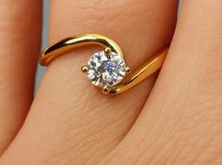 Designer Verlobungsring Solitär 750 Gelbgold 1,07 ct., 4500 €, Kleidung & Schmuck-Accessoires, Uhren, Schmuck in Deutschland