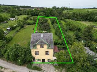 Wien-Stammersdorf: sanierungsbedürftiges Winzerhaus mit 2.285 m² Grund in Grünlage, 630000 €, Immobilien-Häuser in 1210 Floridsdorf