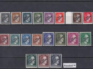 Briefmarken Österreich mit Aufdruck auf Freimarken Postfrisch 30 Euro pro Satz