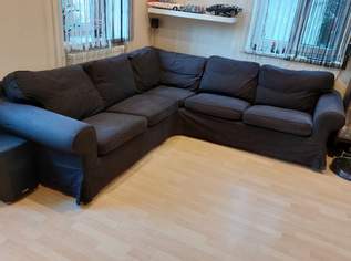 Ikea Ektorp Ecksofa Couch Sofagarnitur 4 sitzig + 2. Überzug in hellgrau