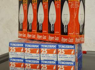 Glühbirnen in Kerzenform 25W klar E14 OVP, 4.5 €, Haus, Bau, Garten-Geschirr & Deko in 1210 Floridsdorf Glühbirnen in Kerzenform 25W klar E14 OVP, 4.5 €, Haus, Bau, Garten-Geschirr & Deko in 1210 Floridsdorf