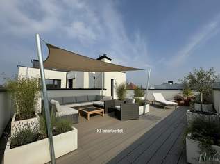 EINSTÜCK HIMMEL NUR FÜR SIE - 60 m2 uneinsichtiger Dachterrasse - Wohnküche, 3 Schlafzimmer, 2 Bäder, WC auf 2 Ebenen - FBH, Solaranlage und Wärmepumpe, 718833 €, Immobilien-Wohnungen in 1220 Donaustadt