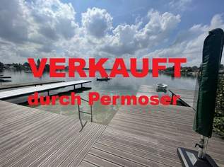 UFERPARZELLE – gepflegtes Wochenendhaus am Nordufer mit privater aufwendiger Steganlage auf Pachtgrund zu verkaufen, 349000 €, Immobilien-Häuser in 2491 Neufeld an der Leitha