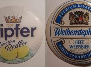 WEIHENSTEPHANER WEISSBIER & ZIPFER  RADLER ZAPFSÄULEN MEDALLION, 14 €, Marktplatz-Antiquitäten, Sammlerobjekte & Kunst in 7201 Neudörfl