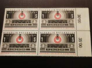 4er Block der österr.Briefmarke ÖSTEREICHISCHER RUNDFUNK 1924-64