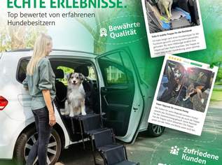 HUNDETREPPE FÜR DIE RÜCKBANK: Schont Gelenke und Rücken beim Ein- und Aussteigen HUNDETREPPE FÜR DIE RÜCKBANK: Schont Gelenke und Rücken beim Ein- und Aussteigen